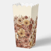 Liefde is Bruine Bloemige Koffie Hart Bruids- Bedankdoosjes (Achterkant)