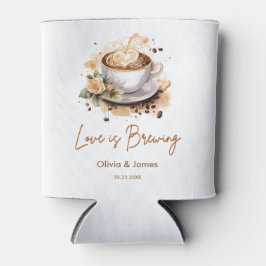 Liefde is Bruine Koffie Bruiloft Bruidsjurk Shower Blikjeskoeler