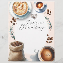 Liefde is Bruisend Bruidsuitnodiging Koffie Flyer