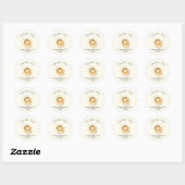 Liefde is Bruisende Baby Shower Sticker (Vel)