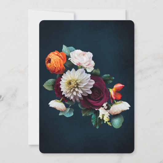 Liefde is Bruisende Bruiloft Coffee Bloemen Kaart (Achterkant)