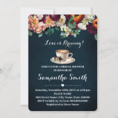 Liefde is Bruisende Bruiloft Coffee Bloemen Kaart (Voorkant)