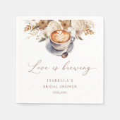 Liefde Is Bruisende Bruiloft Coffee Shower Servet (Voorkant)