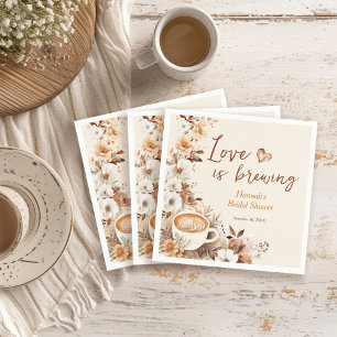 Liefde is Bruisende Bruiloftsdiner Koffie Servet