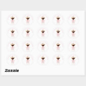 Liefde is Bruisende Coffee Bruiloftsontvangst Ronde Sticker (Vel)