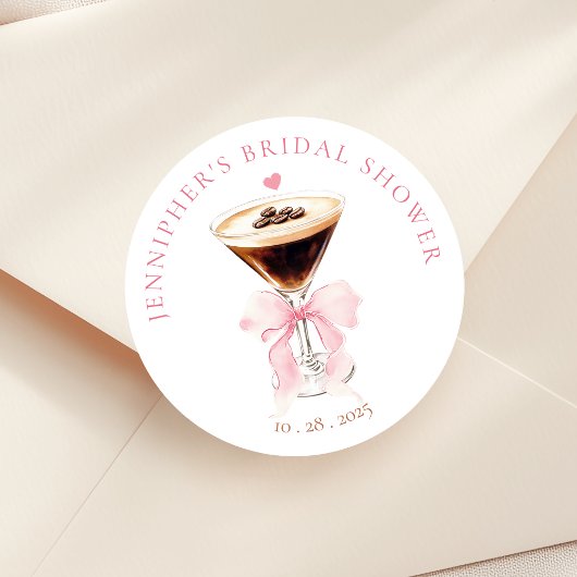 Liefde is Bruisende Coffee Bruiloftsontvangst Ronde Sticker