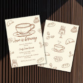 Liefde is Bruisende Coffee Bruiloftsshower Kaart