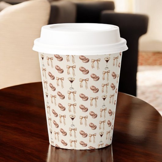 Liefde is Bruisende Espresso Martini Bruidsfeest Papieren Bekers