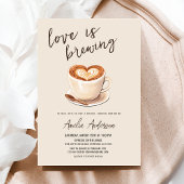 Liefde is Bruisende Koffie Bruidsfeest Kaart