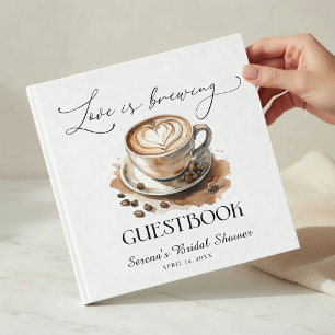 Liefde is Bruisende Koffie Bruidsuitnodiging Gastenboek