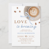Liefde is Bruisende Koffie Bruiloft Feest Kaart (Voorkant)