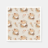 Liefde is Bruisende Koffie Bruiloft Herfst Bruidsf Servet (Voorkant)