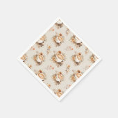 Liefde is Bruisende Koffie Bruiloft Herfst Bruidsf Servet (Hoek)