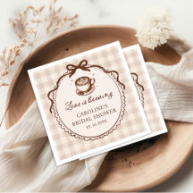 Liefde is Bruisende Koffie Bruiloftsshower Servet