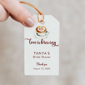 Liefde is Bruisende Koffie Bruiloftsshowerscript Cadeaulabel