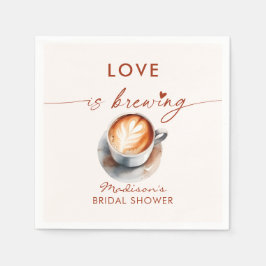 Liefde is Bruisende Koffie Thema Bruiloft Feest Servet