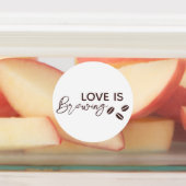 Liefde is Bruisende Koffie Thema Bruiloftsshower Labels (Aangebracht)