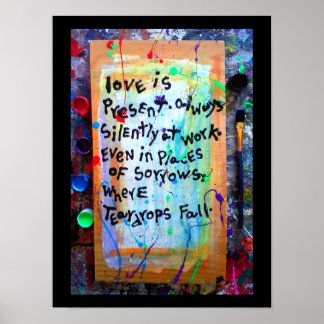 liefde is cadeau poster