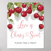 Liefde is Cherry Sweet Neem een traktatie Poster (Voorkant)