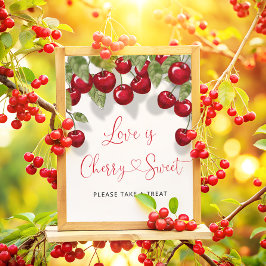 Liefde is Cherry Sweet Neem een traktatie Poster