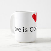 Liefde is Cool koffiemok (Voorkant links)