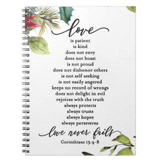 Liefde is Corinthians Scripture Verse Couple's Notitieboek
