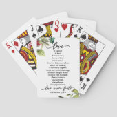 Liefde is Corinthians Scripture Verse Couple's Pokerkaarten (Achterkant)