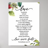 Liefde is Corinthians Scripture Verse Couple's Poster (Voorkant)