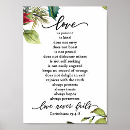 Liefde is Corinthians Scripture Verse Couple's Poster