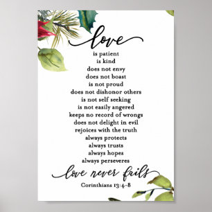 Liefde is Corinthians Scripture Verse Couple's Poster