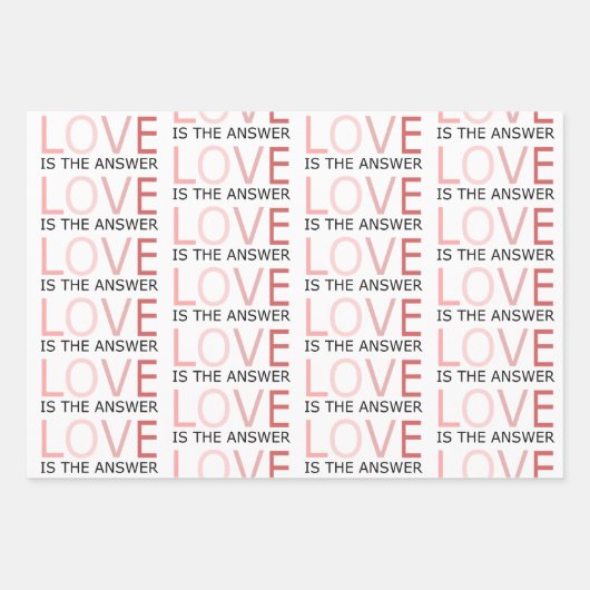 Liefde is de antwoordenreeks voor het ompakken van inpakpapier vel (Voorkant 3)