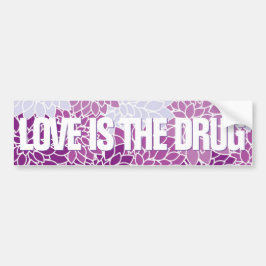 Liefde is de drug vrede bloemen bumpersticker
