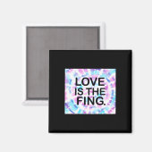Liefde is de Fing. Sticker Magneet (Voorkant / Achterkant)