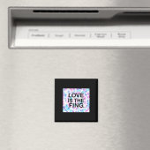 Liefde is de Fing. Sticker Magneet (Insitu (Vaatwasser))