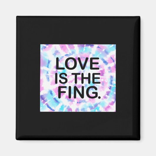 Liefde is de Fing. Sticker Magneet (Voorkant)