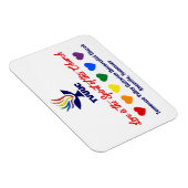 Liefde is de Geest - Rainbow Hearts Magneet (Rechterzijde)