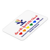 Liefde is de Geest - Rainbow Hearts Magneet (Linkerzijde)