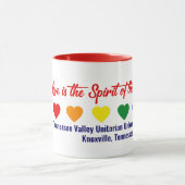 Liefde is de Geest - Rainbow Hearts Mok (Midden)