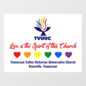 Liefde is de Geest - Rainbow Hearts Raamsticker (Vel)