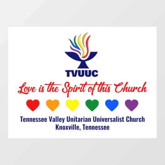 Liefde is de Geest - Rainbow Hearts Raamsticker (Vel)