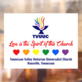 Liefde is de Geest - Rainbow Hearts Raamsticker (Vel 2)