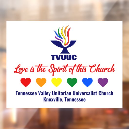 Liefde is de Geest - Rainbow Hearts Raamsticker (Vel 2)