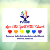 Liefde is de Geest - Rainbow Hearts Raamsticker (Vel 3)