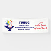 Liefde is de Geest - TVUUC Spandoek (Horizontaal)