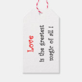 Liefde is de grootste Magie van Alle Gift Labels Cadeaulabel (Voorkant)
