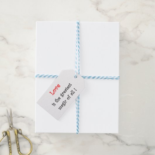 Liefde is de grootste Magie van Alle Gift Labels Cadeaulabel (Met Touw)