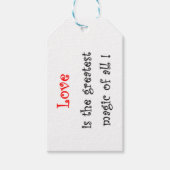 Liefde is de grootste Magie van Alle Gift Labels Cadeaulabel (Voorkant)
