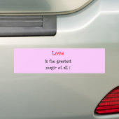 Liefde is de grootste Magie van allemaal!-bumper s Bumpersticker (Op auto)