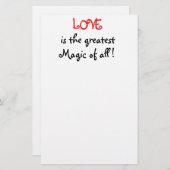 Liefde is de grootste Magie van alles! Briefpapier (Voorkant / Achterkant)