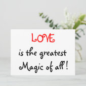 Liefde is de grootste Magie van alles!-Uitnodiging Kaart (Staand voorkant)
